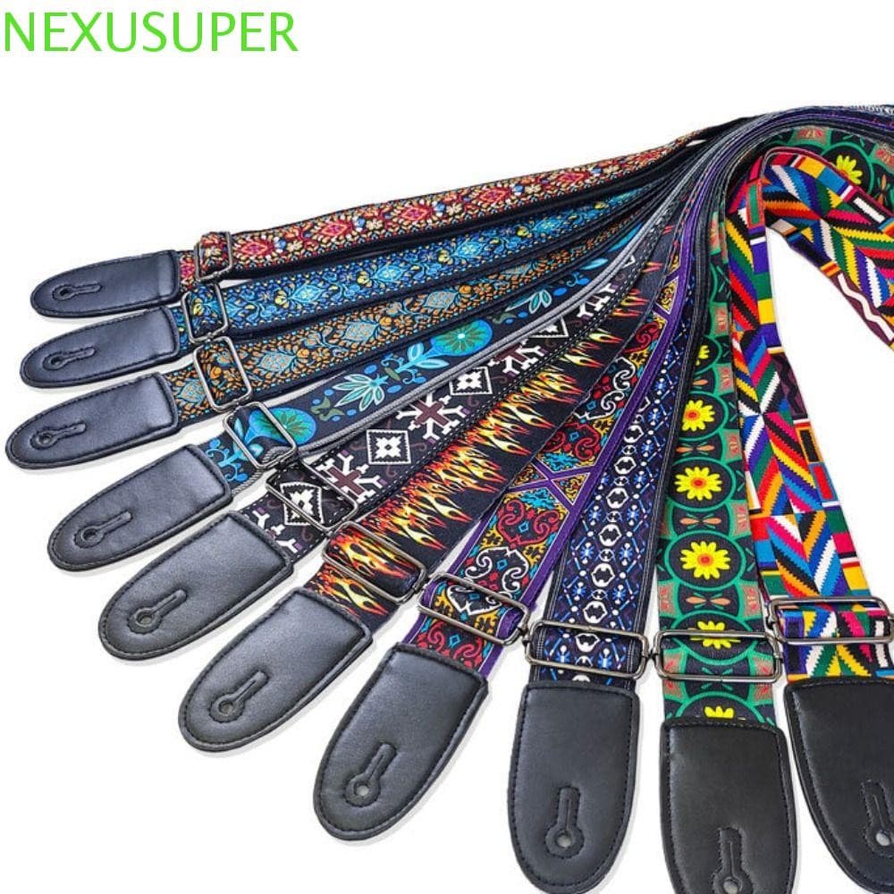 Cintos De Guitarra NEXUSUPER , Alça Vintage Estilo Étnico , Elétrica Com Impressão De Alta Qualidade