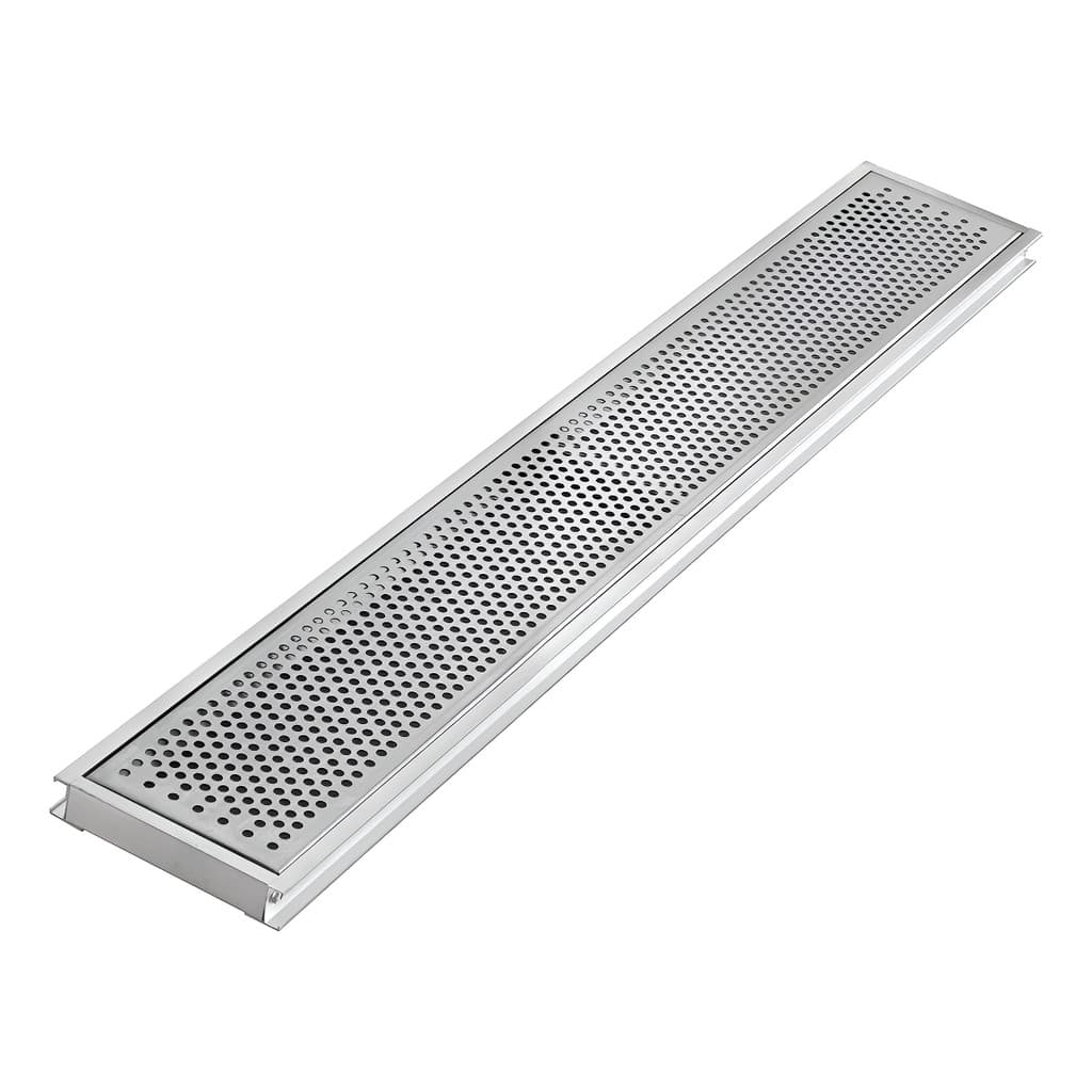 Grelha Ralo Linear Perfurada Em Inox 20x50cm Água Pluvial Inox JJM