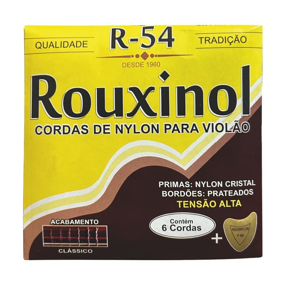 Encordoamento Violão Nylon Rouxinol Nylon R-54 Tensão Alta