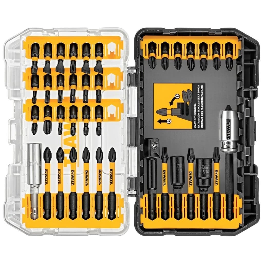 Kit com 40 Peças Bits e Soquetes de Impacto Flextorq Dewalt DWA2T40IRSET