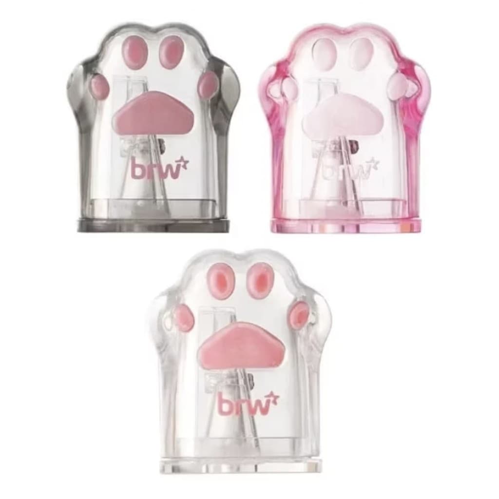 Mini Apontador com depósito de Patinha - Best Friend - BRW - rosa; cinza e transparente