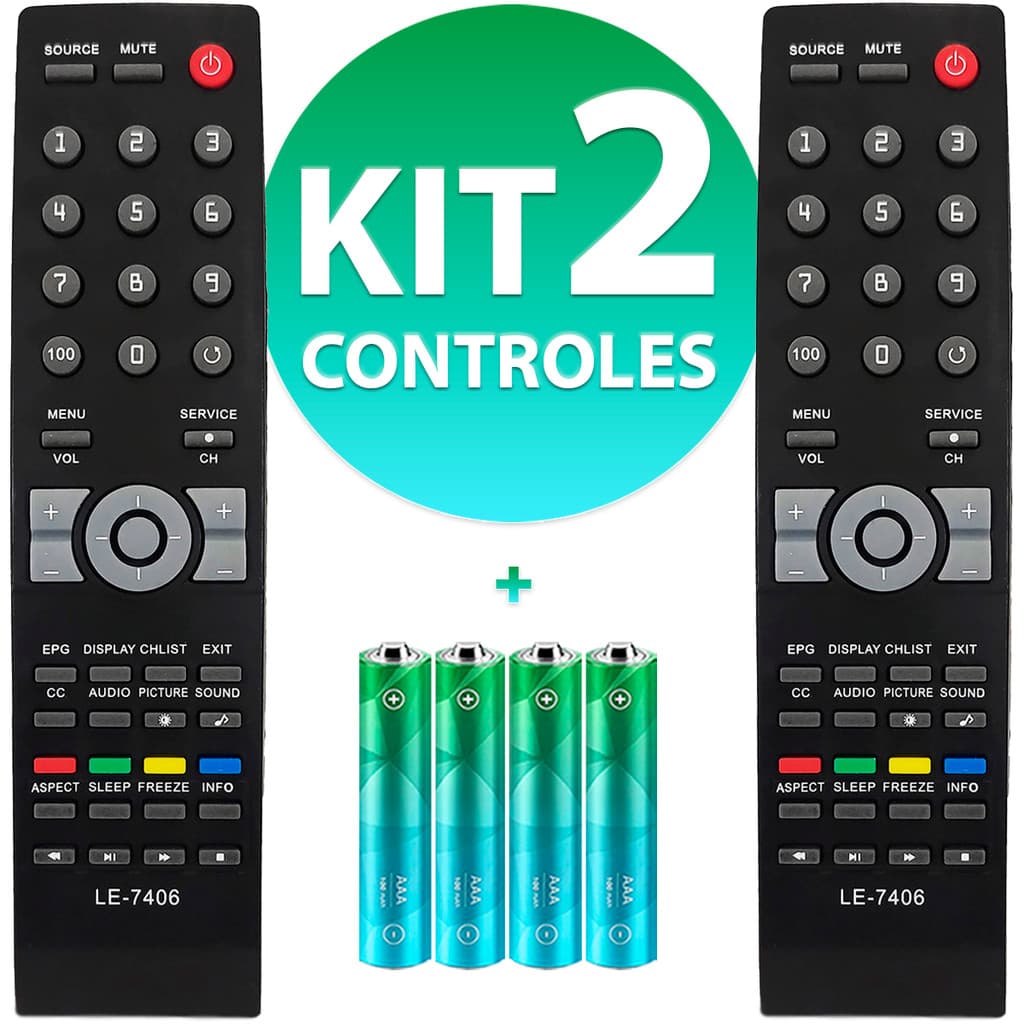 Kit Controle Remoto Compatível Com Tv Aoc Lcd Led Cr4603 D26w931