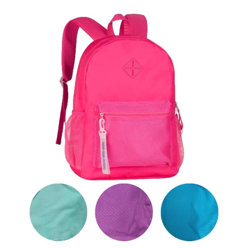 Mochila Feminina  De Costas Escolar Juvenil 17" MF24050 Com Chaveiro Clio Style