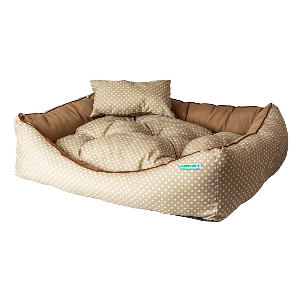 Caminha cachorro pet Luxo PETIT POÁ, com travesseiro exclusivo, almofada dupla face,