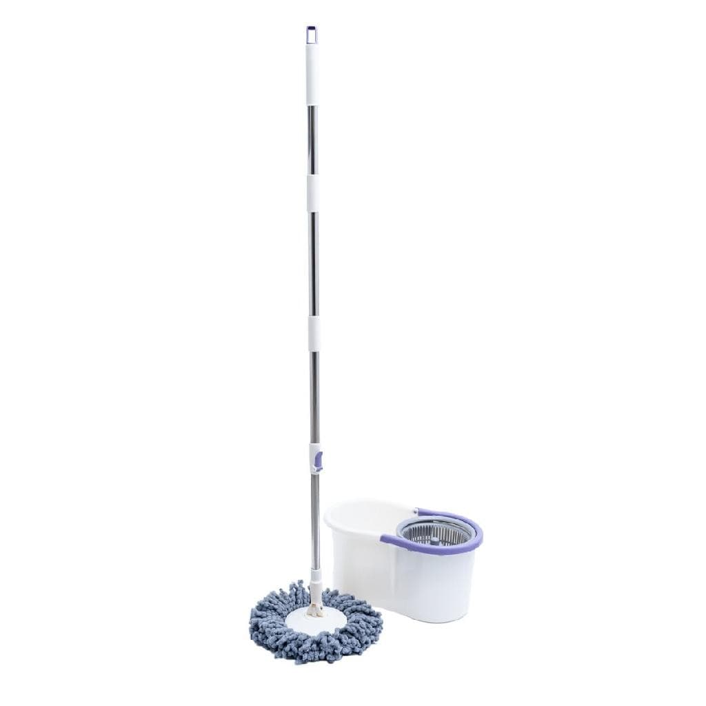Mop Com Balde e Esfregão Giro Fit Branco Microfibra