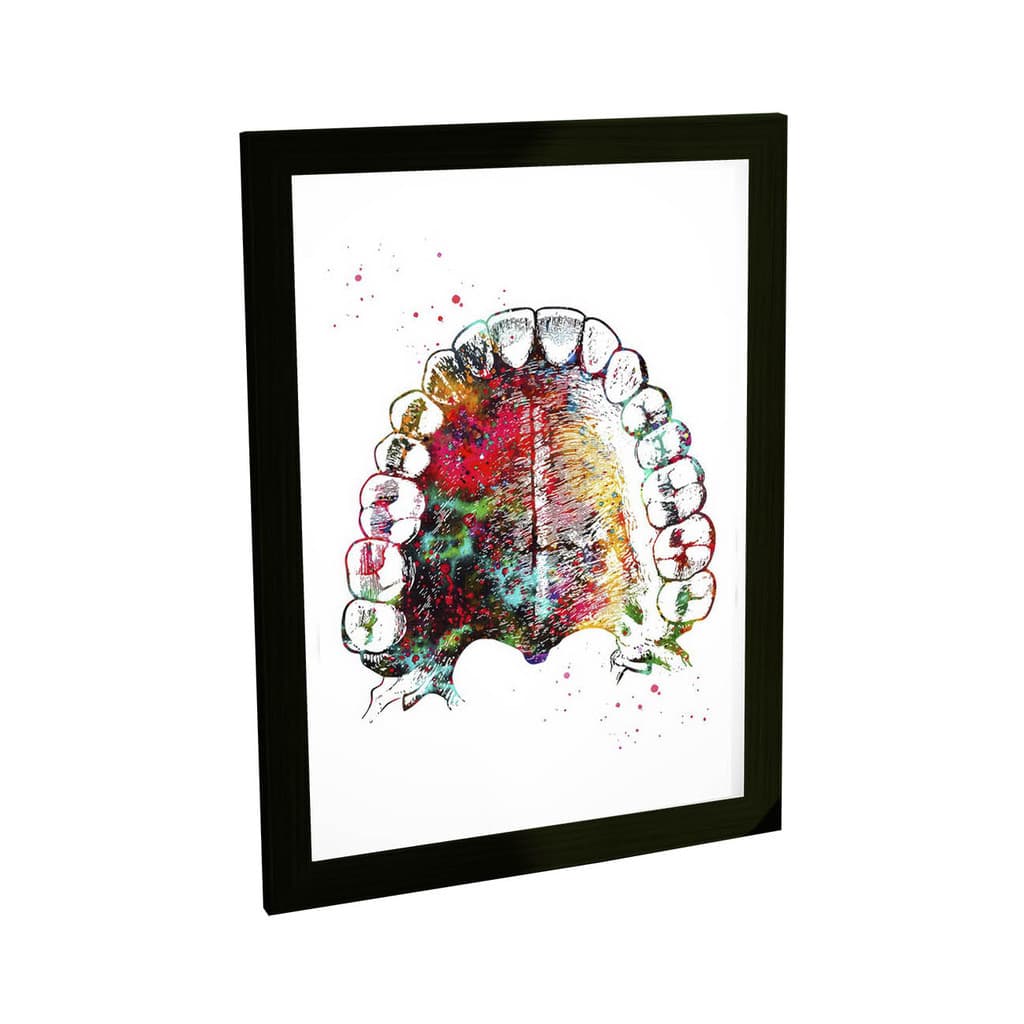 Quadro Decorativo Boca Dentes Dentista Odontologia Decoração