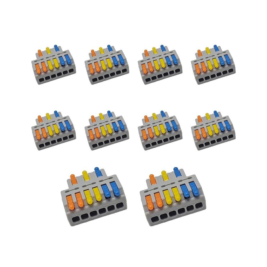 Kit 10x Conector Derivador 3:6 32A 1,5mm a 4mm 074014 InterNEED