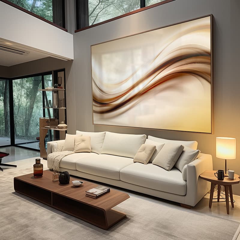 Quadro Decorativo 110x80cm Abstrato Minimalista  Hall da Luxo Sala Quarto Casa Decoração De Parede Mdf Adesivo