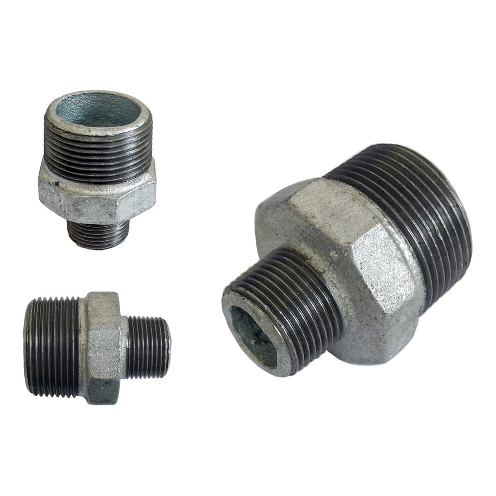 - Conexão Niple De Redução Galvanizada - 3/4 X 1/4 Polegada