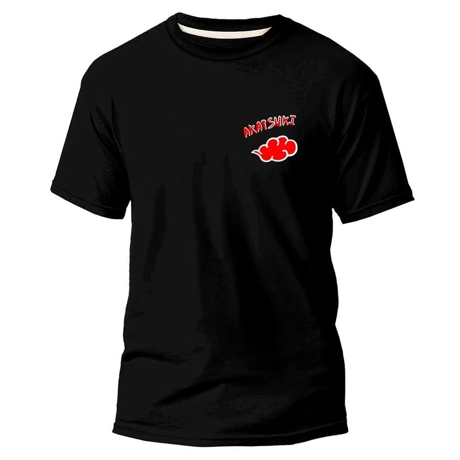 Camisa Camiseta Nuvem Akatsuki Estampada Algodão Lisa Academia Casual Unissex Trabalho Original