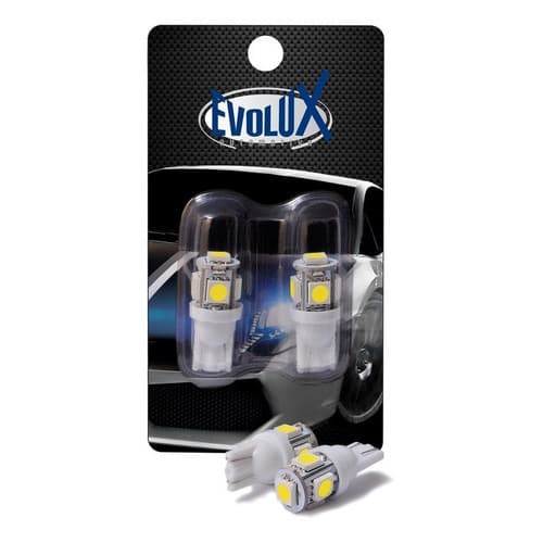 Lâmpada Pingo 5 Led 5050 T10 W5w Pingão Esmagadinha Evolux Blister