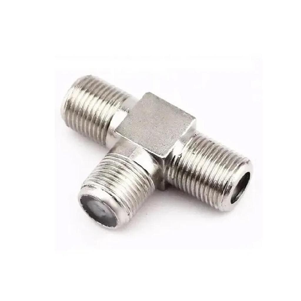 Emenda F Tipo T 3 Fêmeas Cabo Coaxial Rg6 Rg59