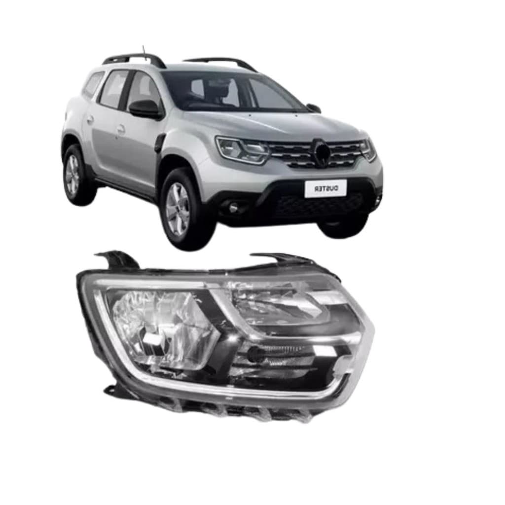 Farol Renault Duster 2021 a 2024 Led Direito
