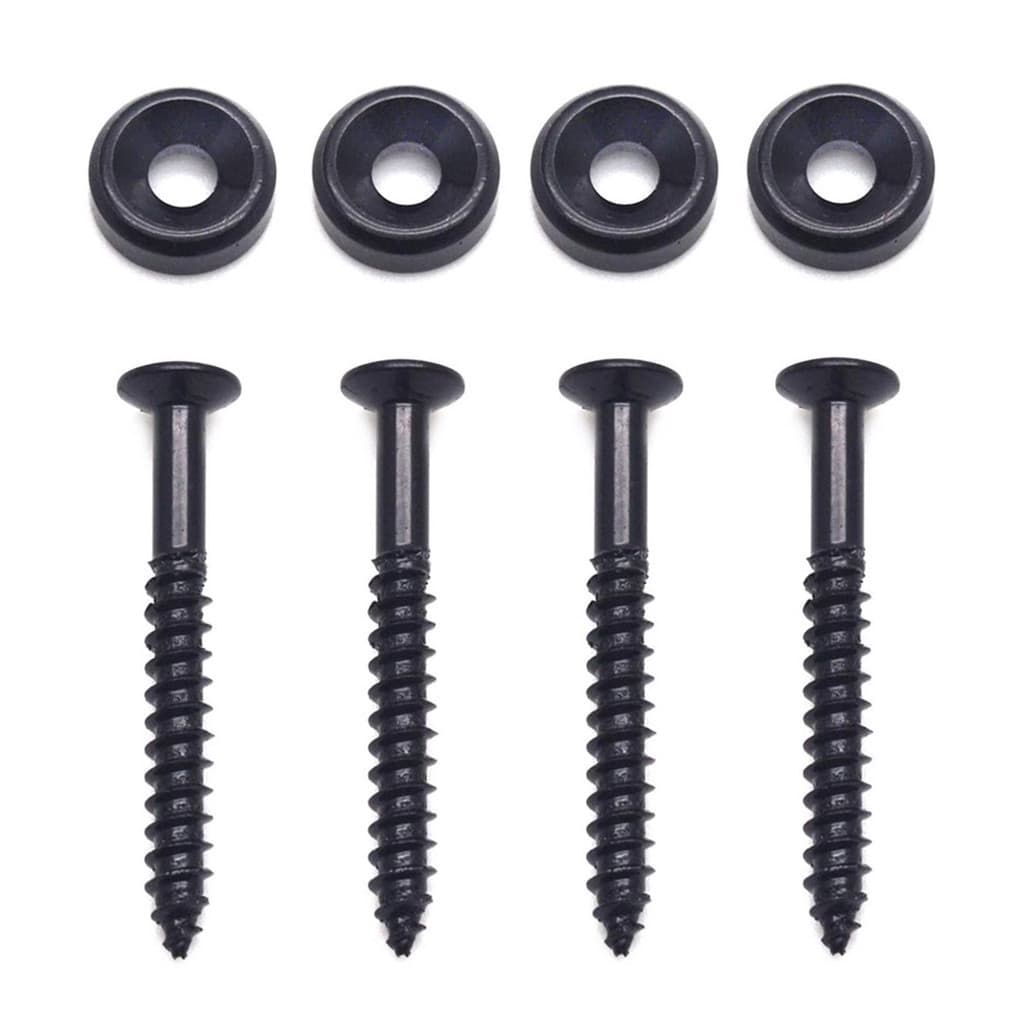 [COD] 4 PCS Conjunto De Buchas De Junta De Pescoço De Guitarra Parafusos De Montagem Virolas De Baixo Com Porcas