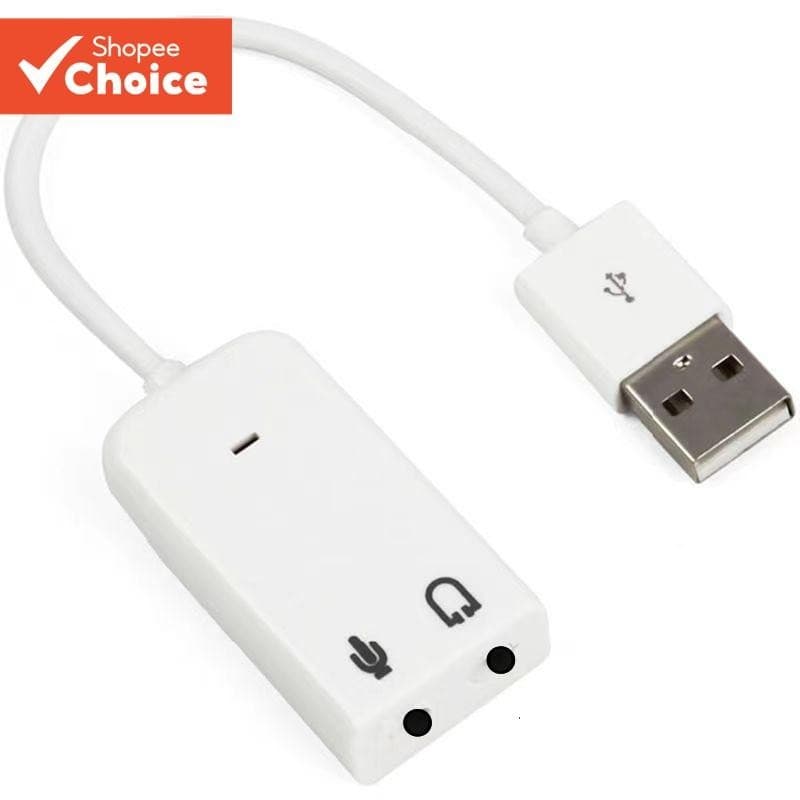 Adaptador de Áudio USB para Placa de Som Externa com Fone de Ouvido e Conector de Microfone para Windows, Mac e Linux