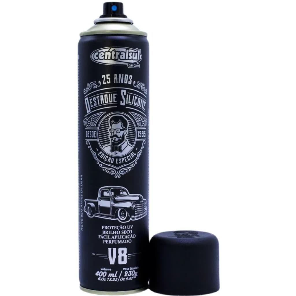 Spray Silicone Destaque V8 Men Renovador de Superfícies Proteção UV
Brilho Seco