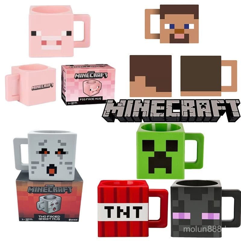 2026 Mercadoria Minecraft Creeper Enderman Coleção de Canecas de Plástico