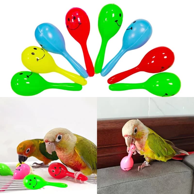 1/3/5 Pçs Papagaio Chocalho Areia Martelo Bola De Mordidas De Pássaro Sabedoria Brinquedos De Treinamento Interativo Ace