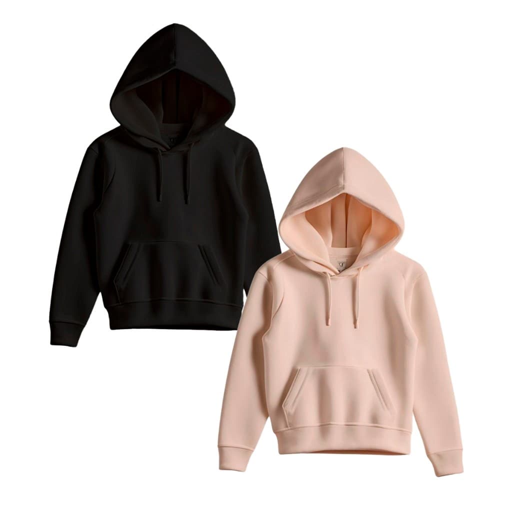 Kit Moletom Infantil Canguru Unissex Várias Cores Blusa de frio com bolsos e capuz Lançamento