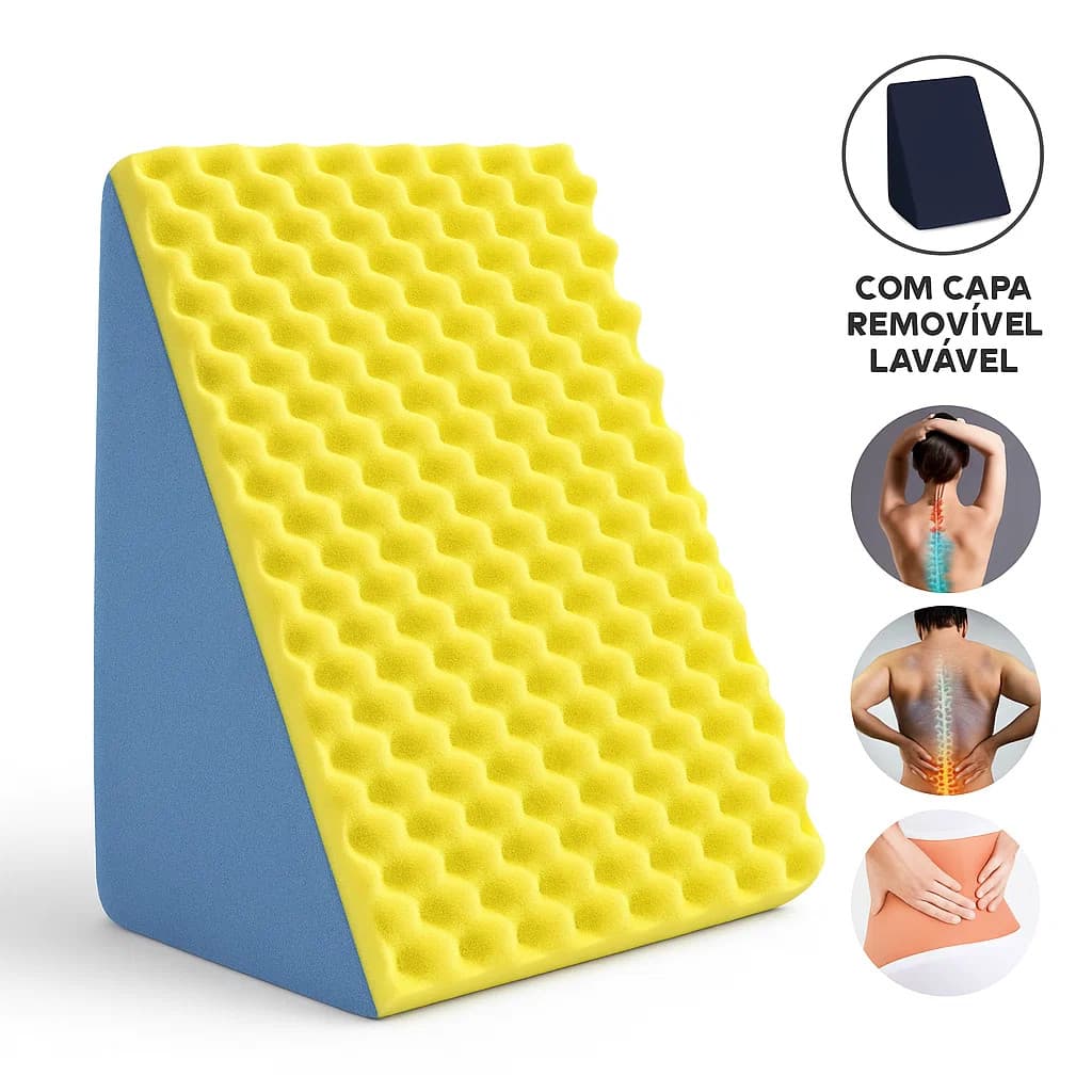 Travesseiro Almofada Antirrefluxo Triangular Ortopédico PósOperatório Antirefluxo 45° Envio Imediato
