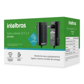 Fonte Nobreak 12v 1a Efb 1201 Com Bateria - Intelbras