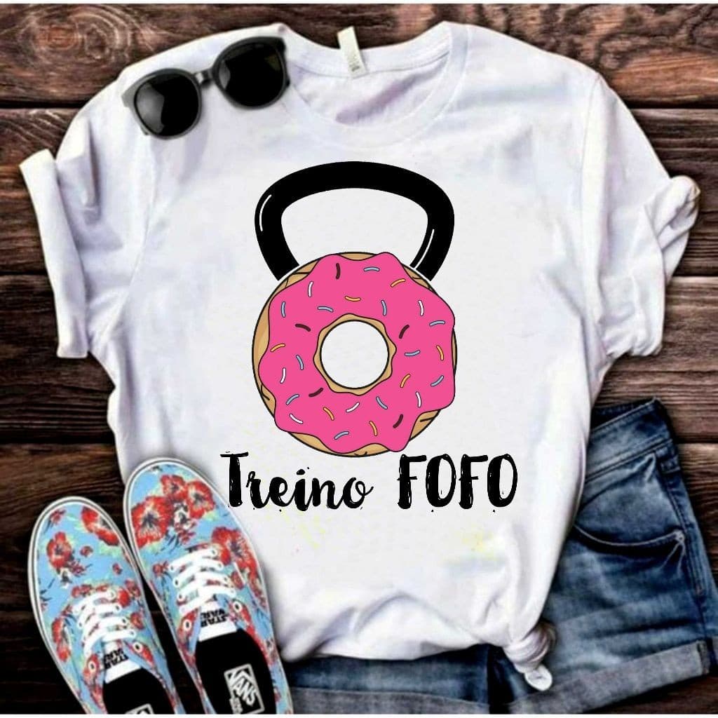 Camisa Premium 30.1 Camiseta Camisa Básica 100% Algodão Donuts Academia Treino Fofo Gyn Envio Imediato