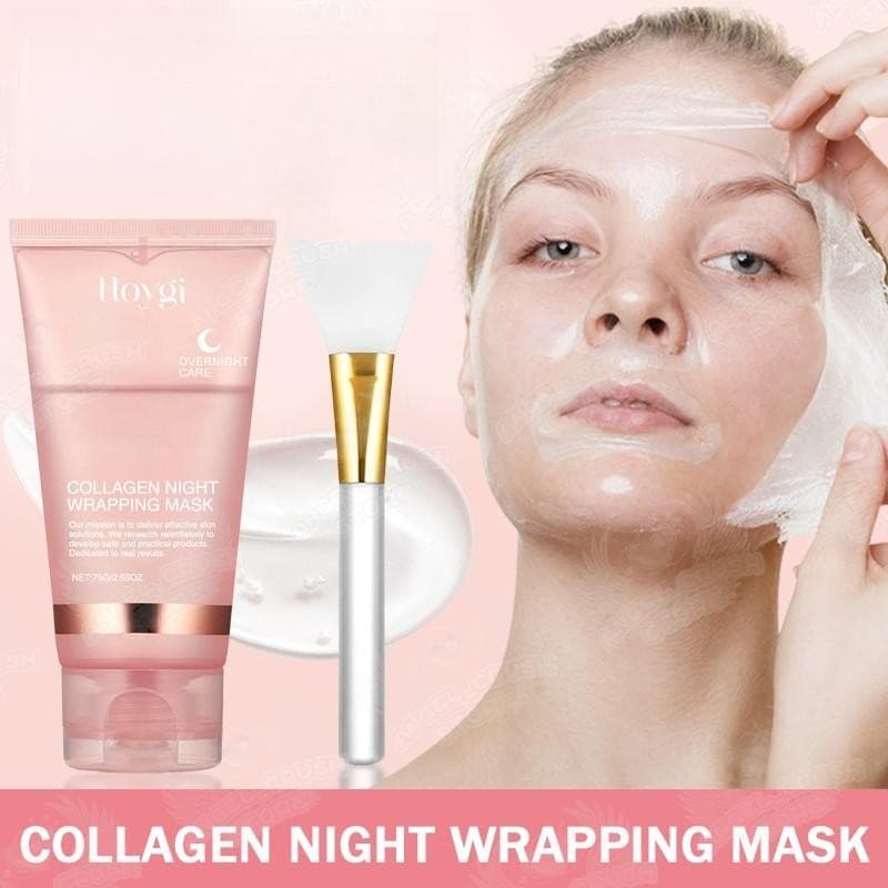 Pacote De Máscara Facial Removível De Colágeno Durante A Noite , Isolada De Hidrólise , Cuidados Com Elasticidade E Hidr
