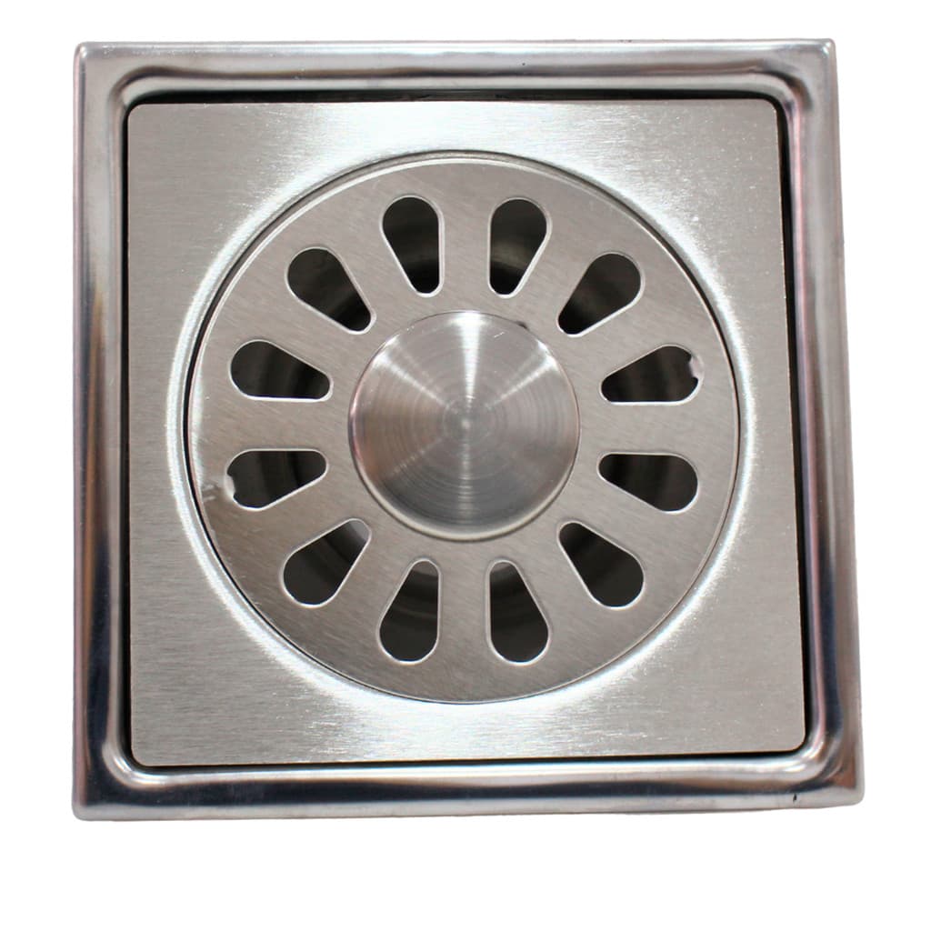 Ralo Inox 201 Inteligente 10x10cm sem Mau Cheiro Tampa 2mm