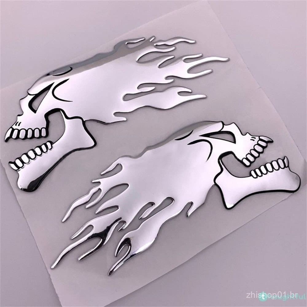 Decalque De Tanque De Motocicleta 3D Atencioso, Popular à Prova De água, Design Fantasma, Decalque De Carro, Adesivos De