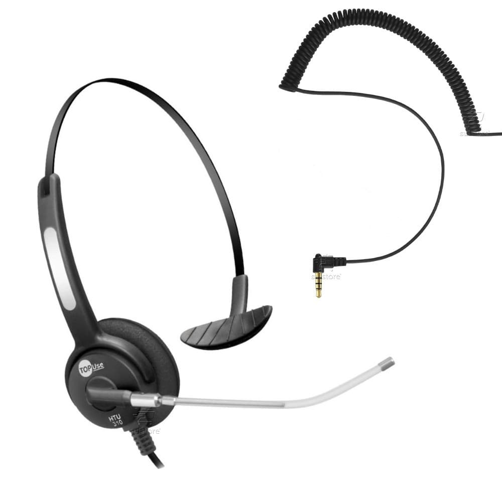 Headset MonoAuricular HTU-310 P2 P3 4 Vias para Celular Smartphone 1 Único Plug Top Use
