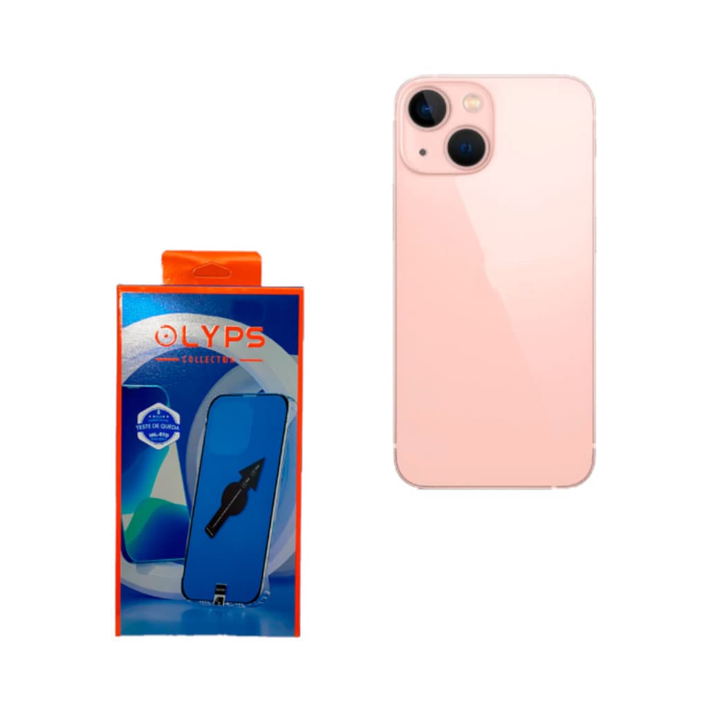 Capa Olyps Acrílico Transparente Com Película Linha Iphone 13