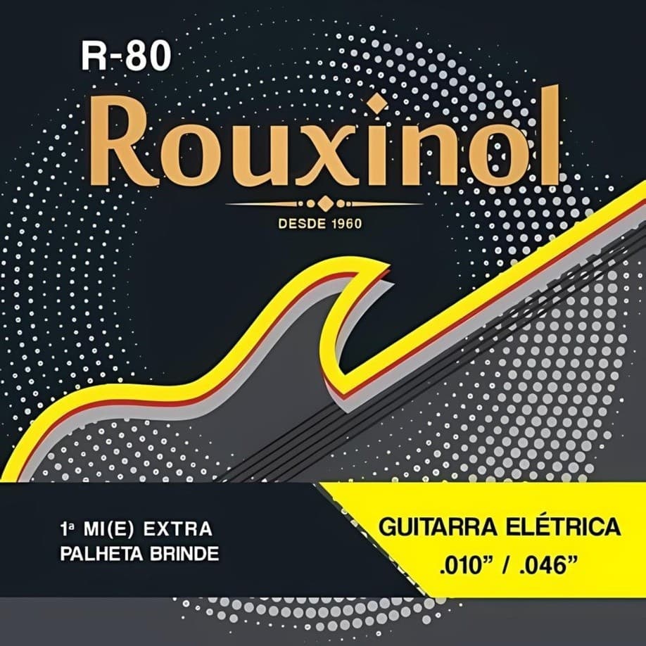 Encordoamento Guitarra Eletrica Leve 010/046 Rouxinol + Cortesia