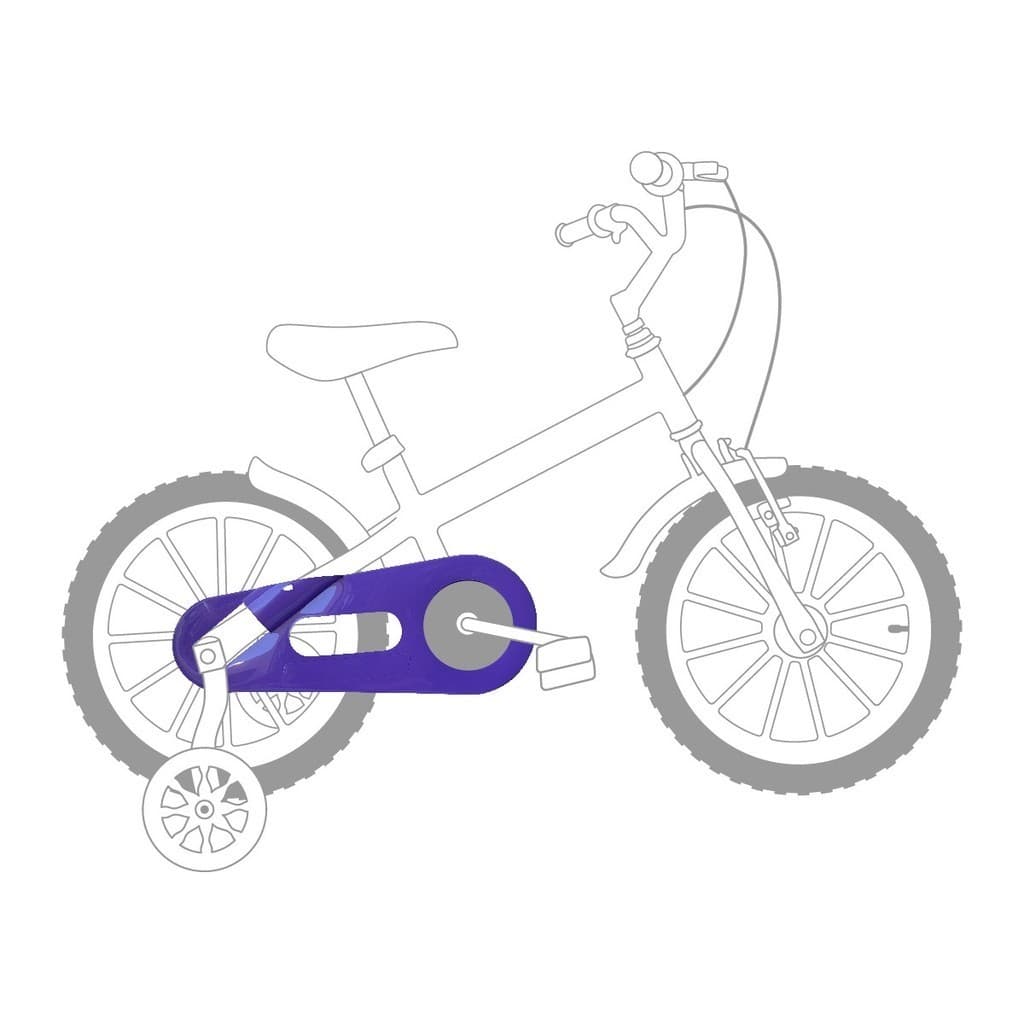 Cobre Corrente Proteção Bicicleta Aro 16 Infantil Cor Roxo