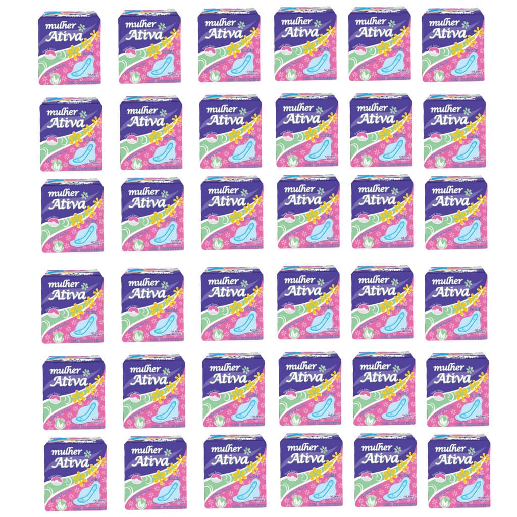 Kit Absorvente Mulher Ativa com 36 pacotes