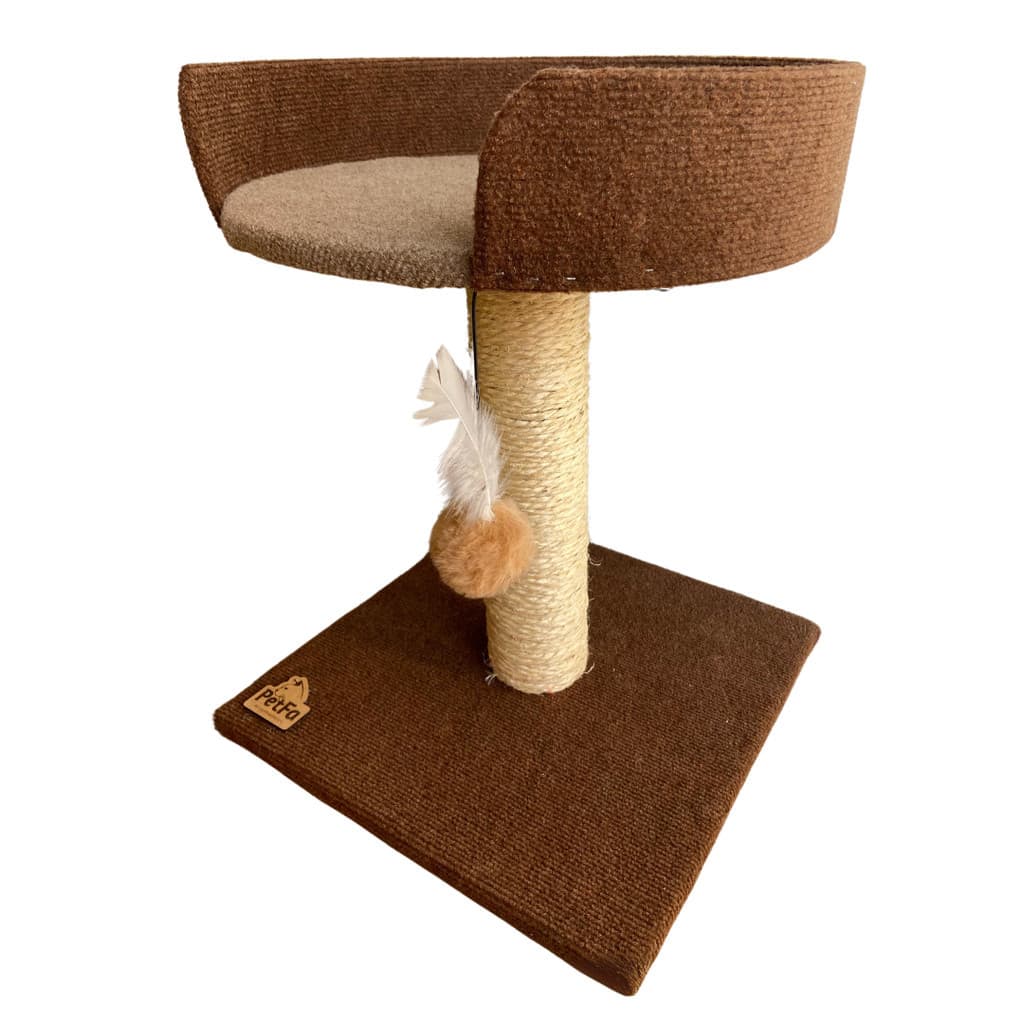 Arranhador para Gato com cama e brinquedo bolinha 3 em 1 snooze Premium