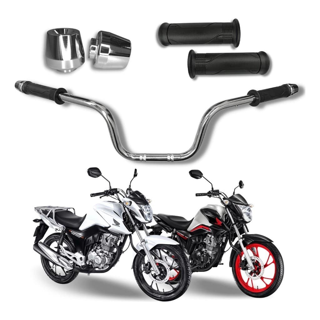 Guidão Cargo Moto 160 150 125 2016/2022 Com Peso Da Pcx Manopla CG/Titan/Fan/MIX/START
