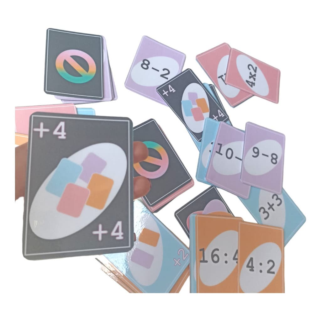 Baralho Das Operações Matemáticas Para Escola Jogo Tipo Uno SOMA SUBTRAÇÃO MULTIPLICAÇÃO