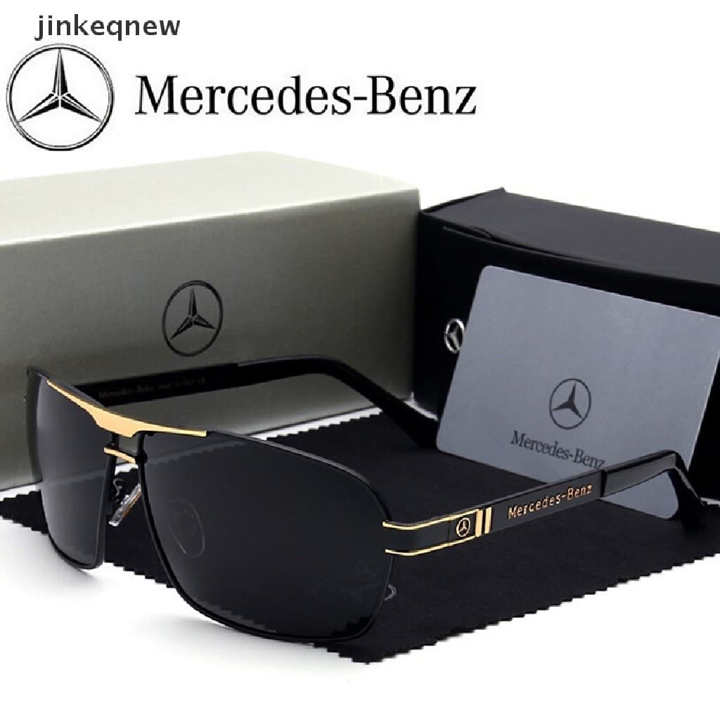 Óculos De Sol Mercedes Benz Moda Masculina Espelho Polarizado Clássico Metal