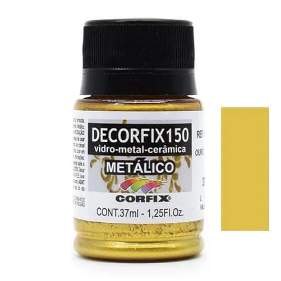 Tinta Decorfix 150 Metálica Corfix - 393 Ouro (37 ml)