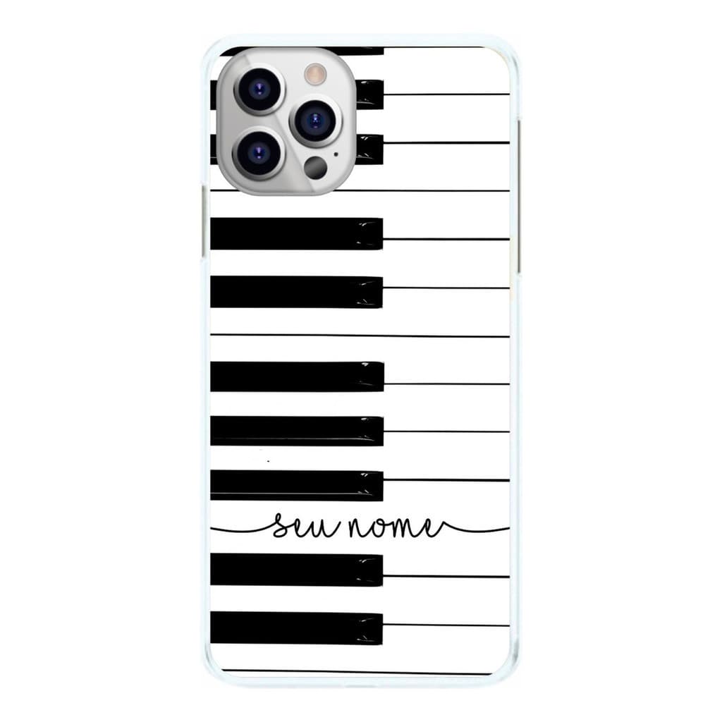 Capinha Piano com Nome Teclado Músico Capa de Celular