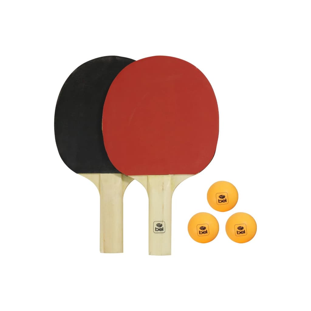 Kit Ping Pong 2 Raquetes com 3 Bolinhas Bel