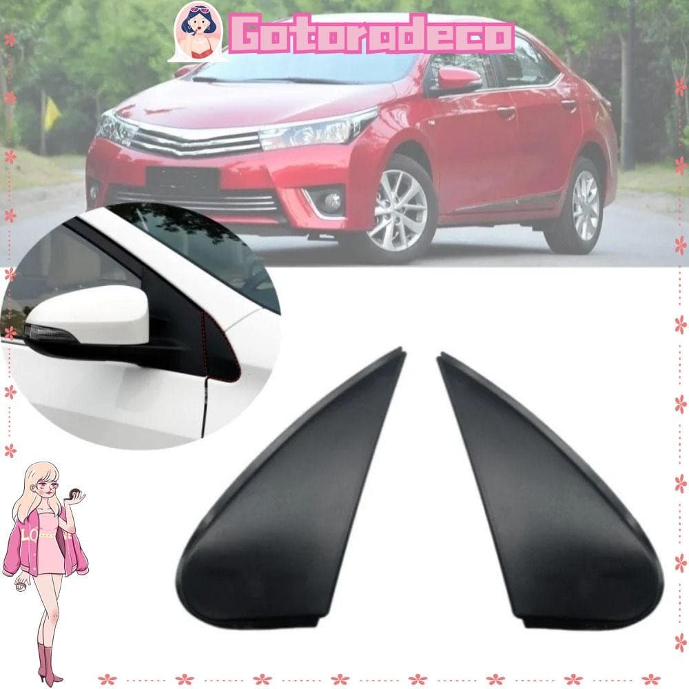 Tampa De Acabamento Do Espelho GOTORADECO , Da Placa Triangular Durável Lateral Porta Frontal Montagem Guarnição Retrovisor À Prova D'água Para Toyota Corolla 2014 2015 2016 2017 2018