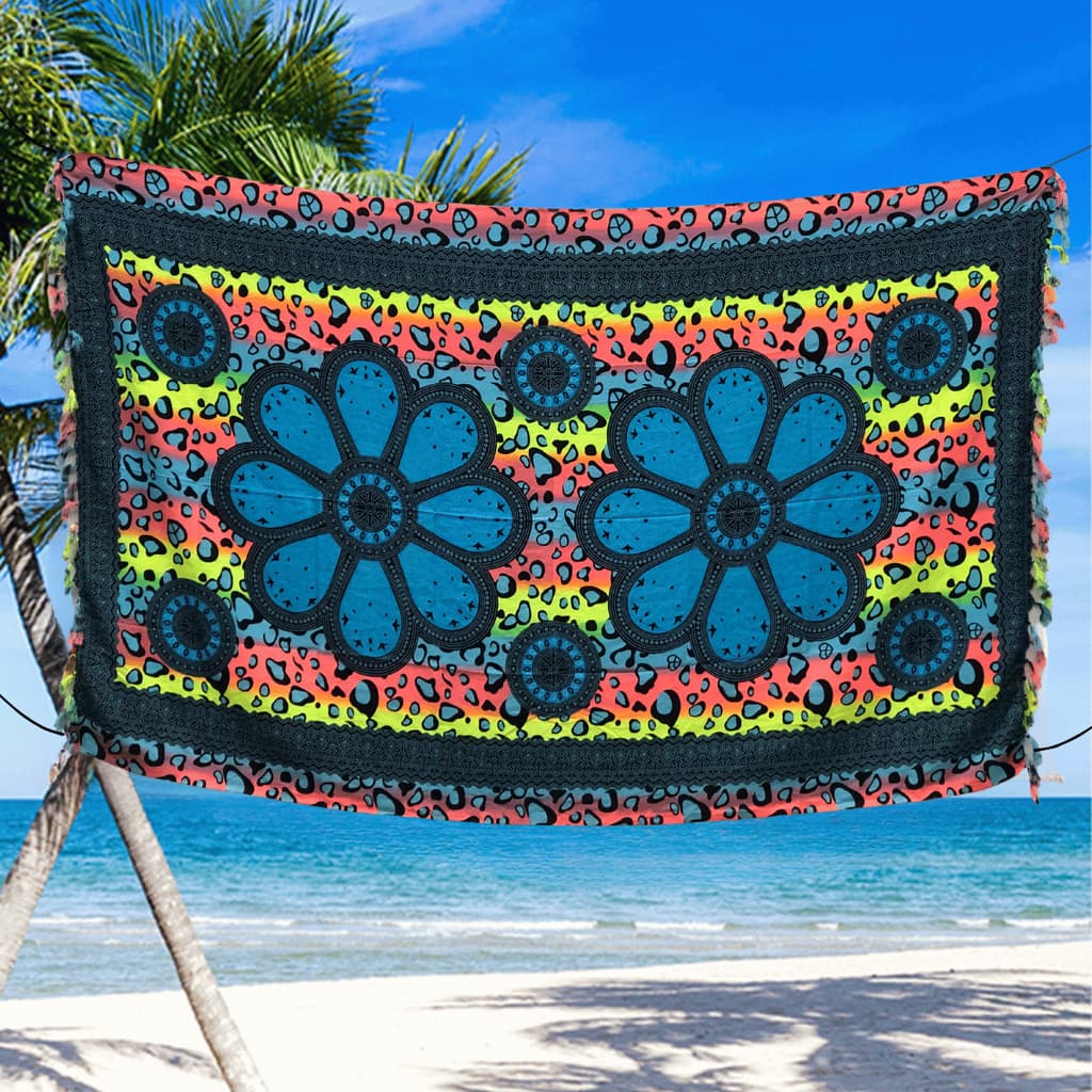 Canga Estampado Cangão Lenço Gigante Saida de Praia Floral