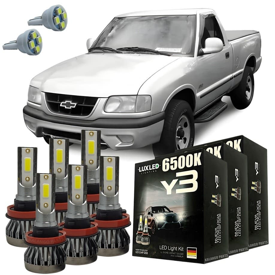 Kit Lâmpadas Super Led Y3 GM S10 1995 A 2000 + Pingo T10