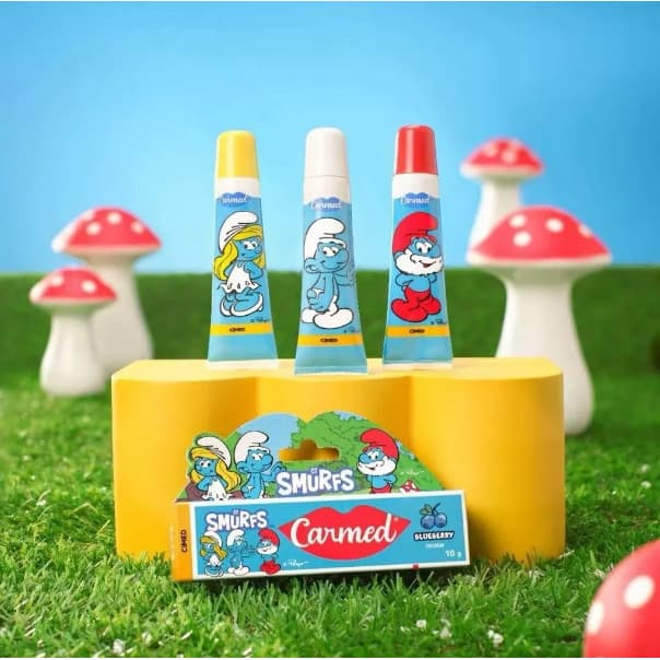 Hidratante Labial Carmed Surpresa Coleção Os Smurfs 10g