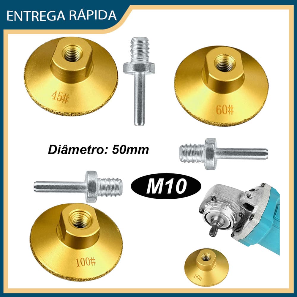 Lixadeira angular M10 45# 60# 100# Grit Lixadeira de polimento de diamante