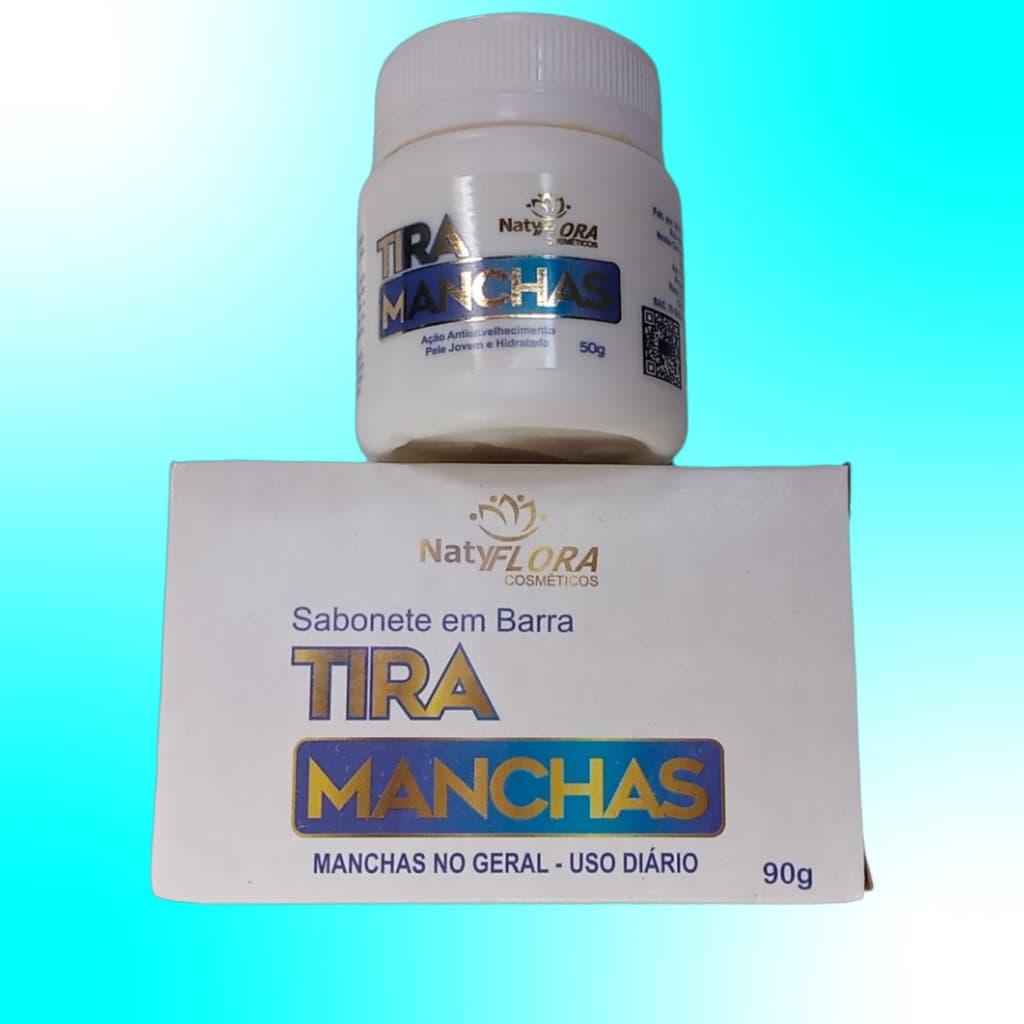 Tira Manchas NatyFlora Kit Creme + Sabonete Barra 1 unidade de cada Beneficios na Pele