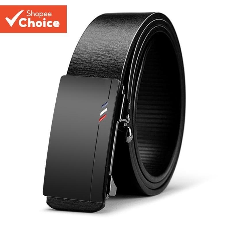 Cinto De Fivela Automática Masculino Couro Genuíno Estilo Coreano Cintura Ajustável Para Uso Casual De Negócios