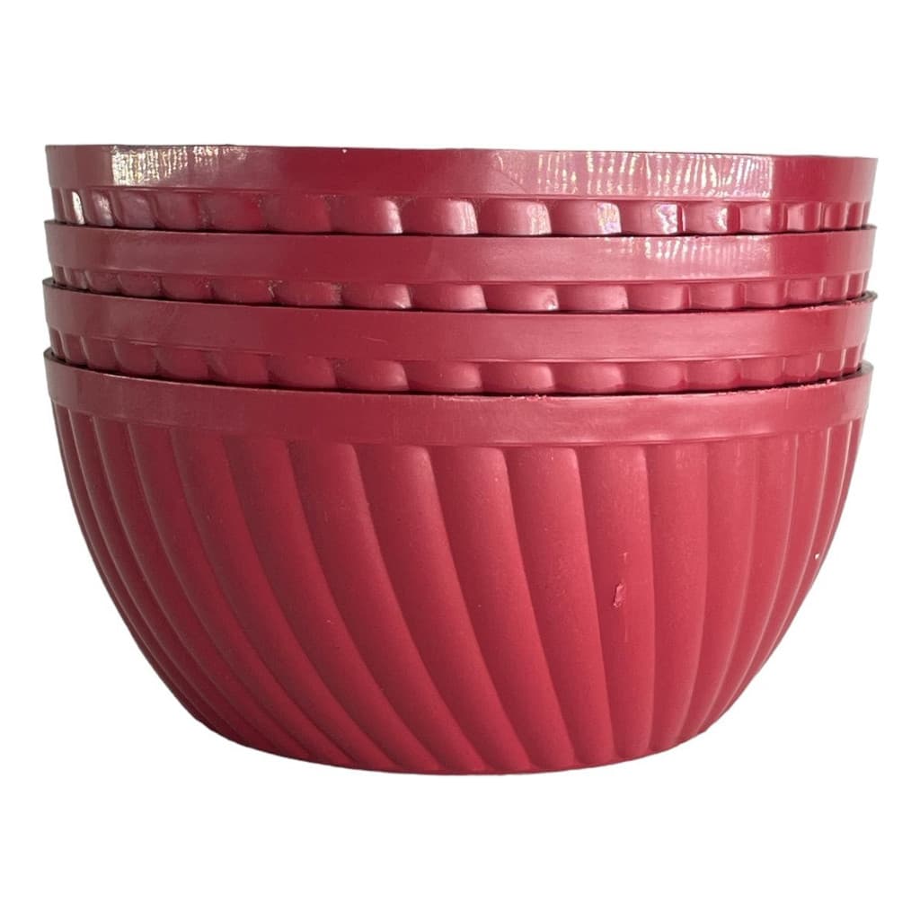 Kit 4 Bolws Tigelas Plástico Pote Cumbuca 500 Ml Sobremesa Cores Diversas Prático Sorvete Açaí Cereais
