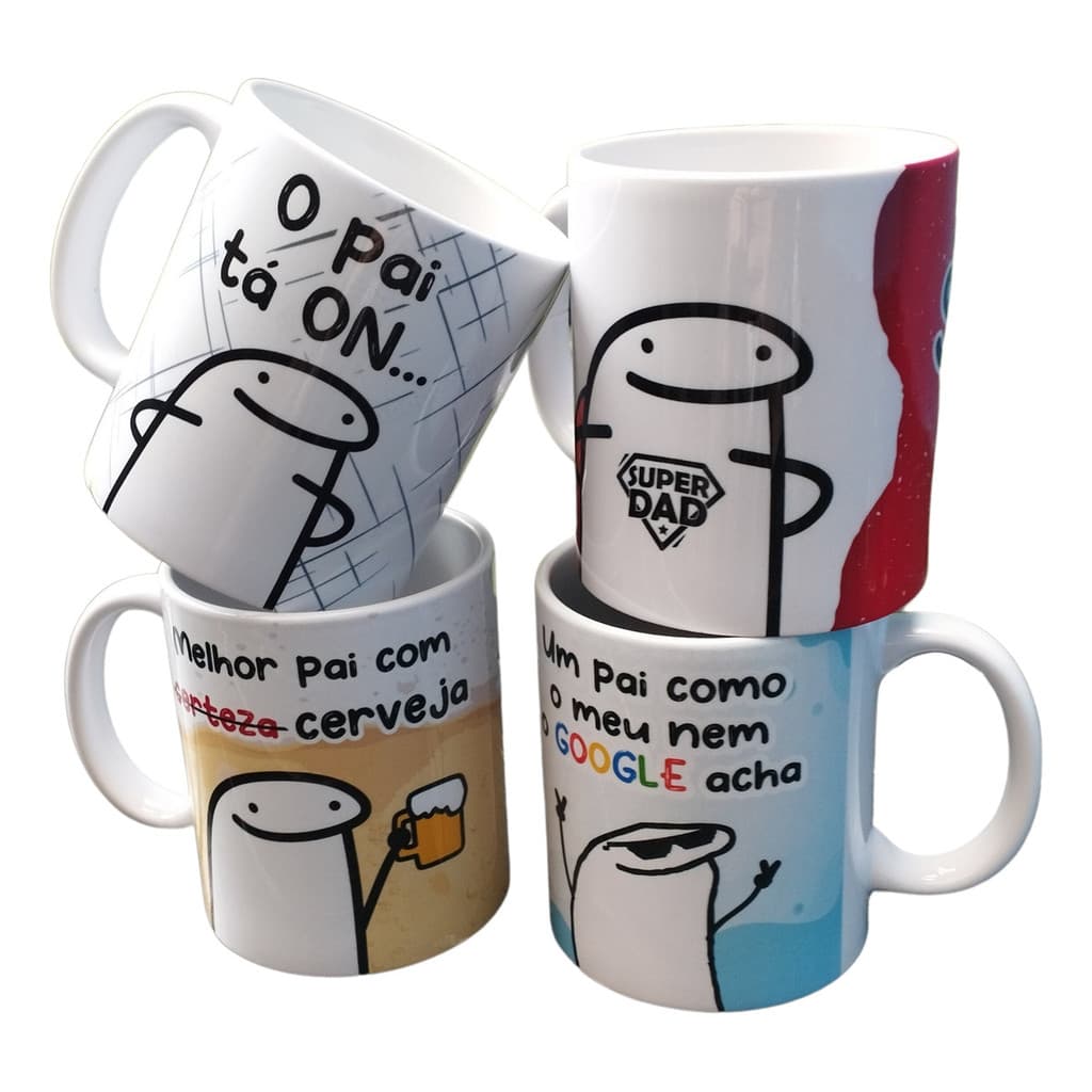 Caneca Flork Presente Dia Dos Pais Divertida Xícara Herói